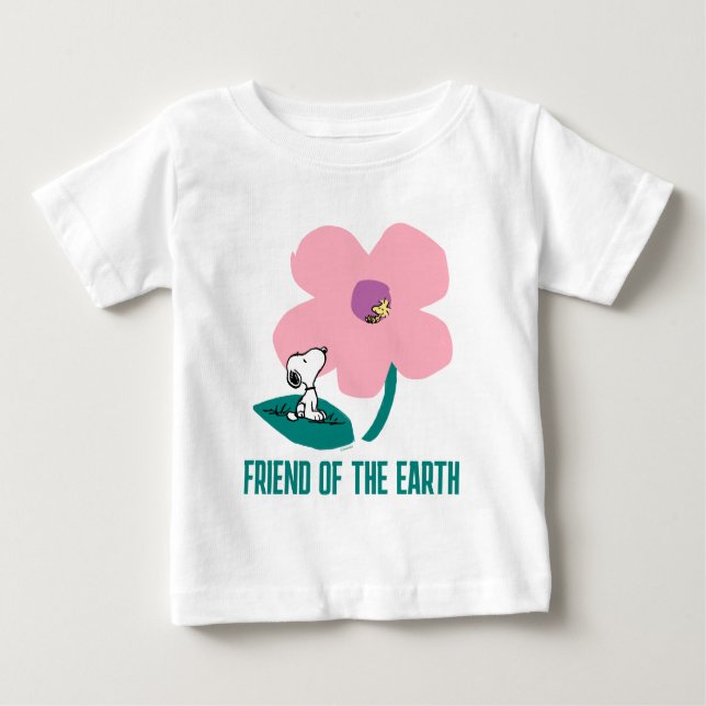 Erdnüsse | Illustrierung der Naturrosa Blume Baby T-shirt (Vorderseite)