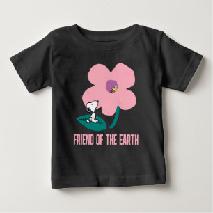 Erdnüsse Illustrierung der Naturrosa Blume Baby T-shirt