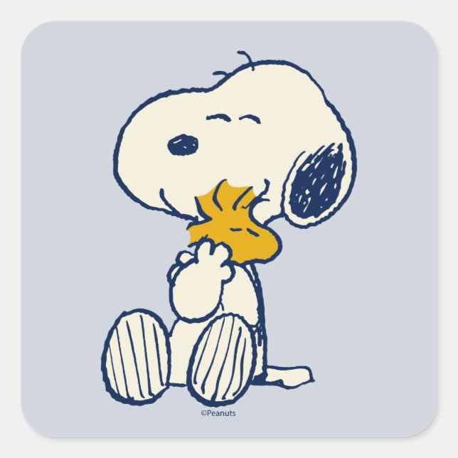 Erdnüsse im Blut Quadratischer Aufkleber (Vorderseite)