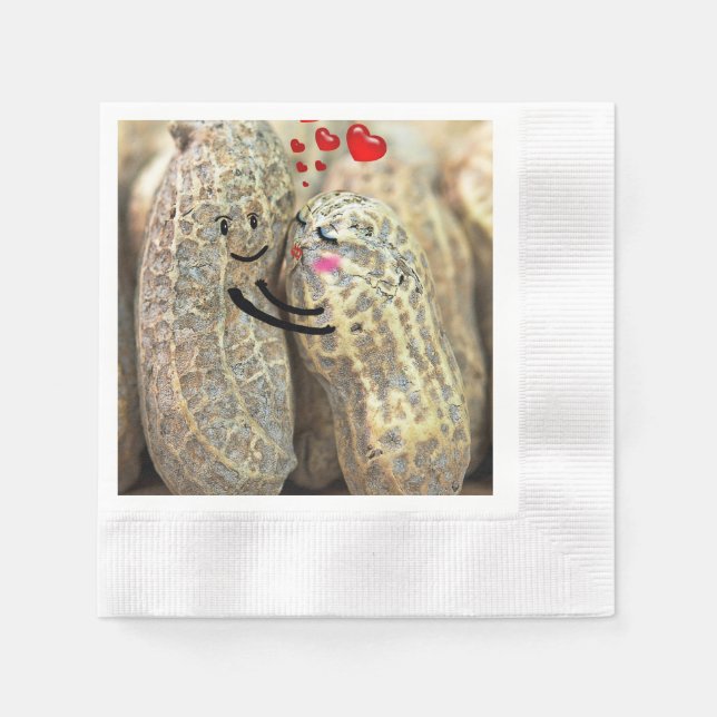 Erdnüsse in Liebe Serviette (Vorderseite)