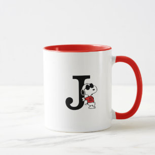 Erdnüsse   "Joe Cool" Stehend   Monogramm J Tasse