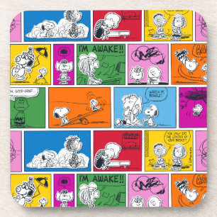 ERDNÜSSE Klassisches Comic-Muster Getränkeuntersetzer