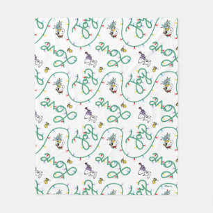 Erdnüsse   Leuchtendes Weihnachtsmuster für die Li Fleecedecke