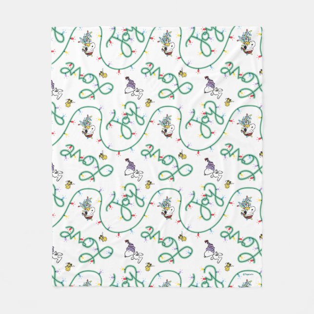 Erdnüsse | Leuchtendes Weihnachtsmuster für die Li Fleecedecke (Vorderseite)