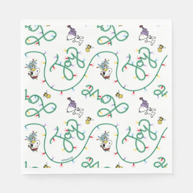 Erdnüsse | Leuchtendes Weihnachtsmuster für die Li Serviette (Vorderseite)