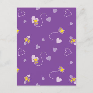 Erdnüsse   Lila Holzherz Postkarte