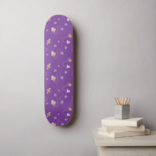 Erdnüsse Lila Holzherz Skateboard