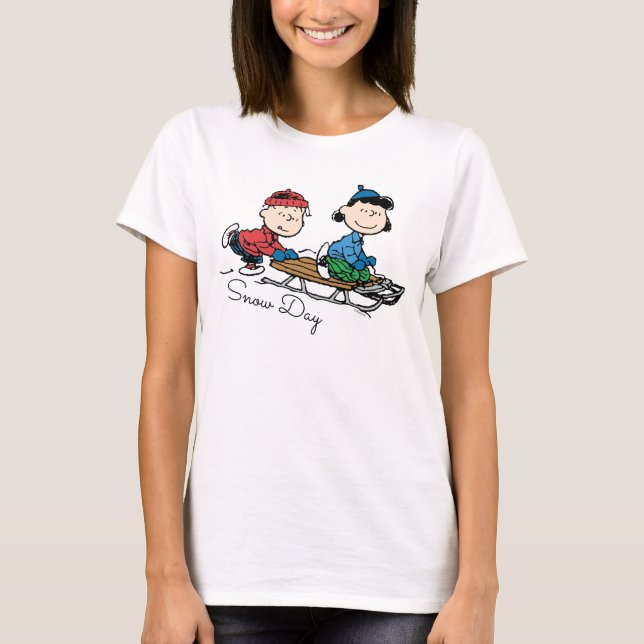 Erdnüsse | Linus & Lucy Sled Riding T-Shirt (Vorderseite)