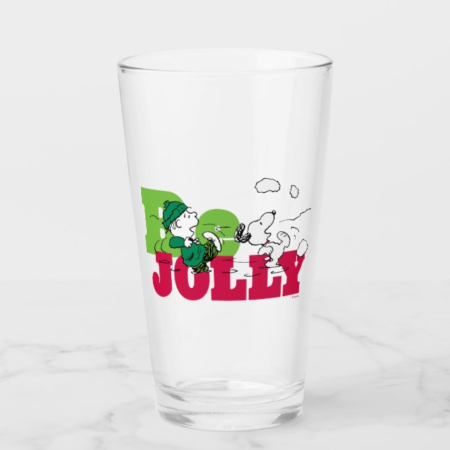 Erdnüsse | Linus & Snoopy Be Jolly Glas (Vorderseite)