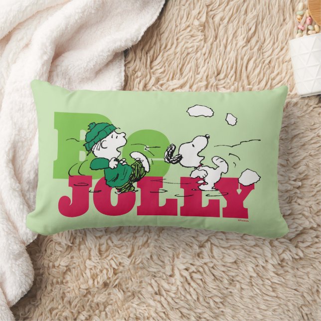 Erdnüsse | Linus & Snoopy Be Jolly Lendenkissen (Decke)