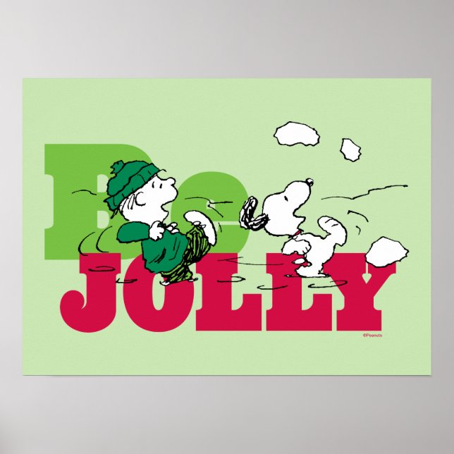 Erdnüsse | Linus & Snoopy Be Jolly Poster (Vorne)