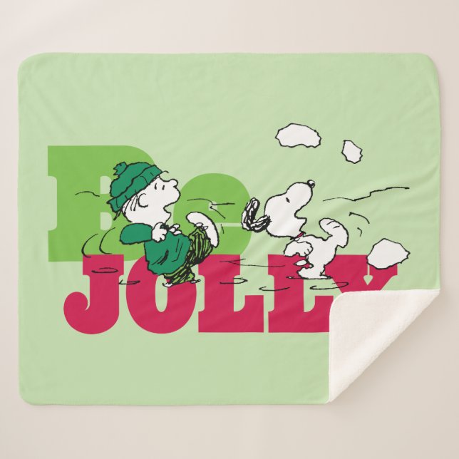 Erdnüsse | Linus & Snoopy Be Jolly Sherpadecke (Vorderseite (Horizontal))