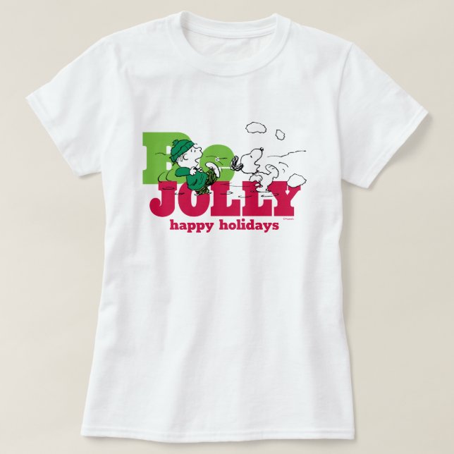 Erdnüsse | Linus & Snoopy Be Jolly T-Shirt (Design vorne)