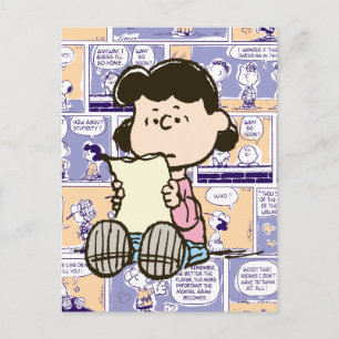 Erdnüsse   Lucy Comic Pattern Postkarte