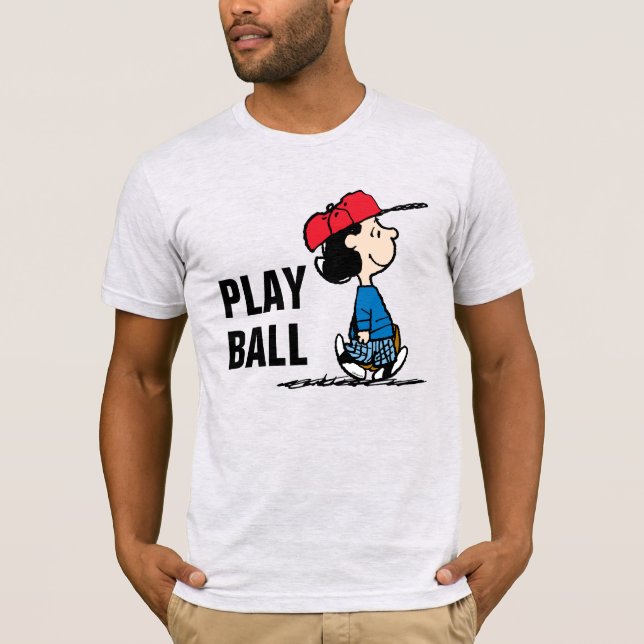 Erdnüsse | Lucy Playing Baseball T-Shirt (Vorderseite)