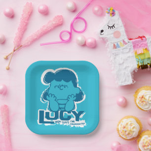 Erdnüsse   Lucy Wer sagt, ich bin Crabby? Pappteller