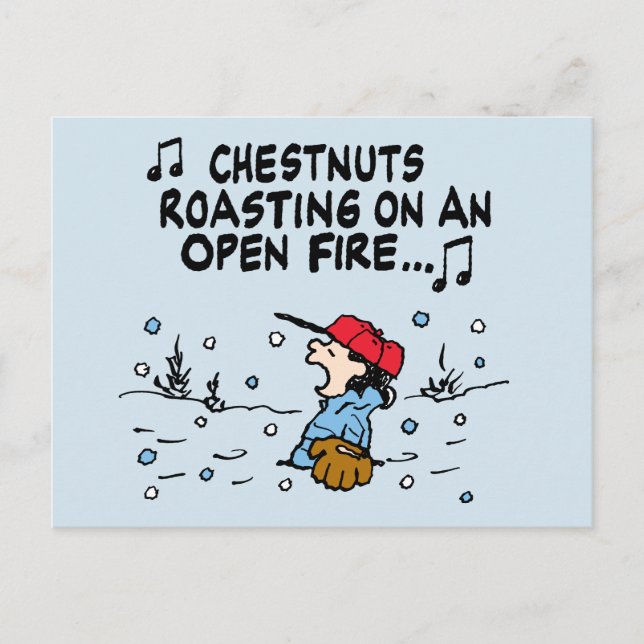 Erdnüsse | Lucy's Chestnut Roasting Postkarte (Vorderseite)