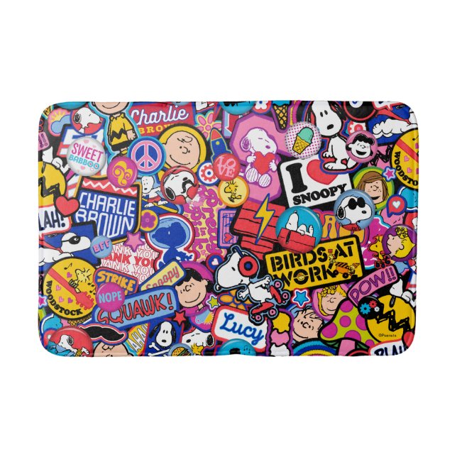 Erdnüsse | Mixtape Patch Pattern Badematte (Vorderseite)