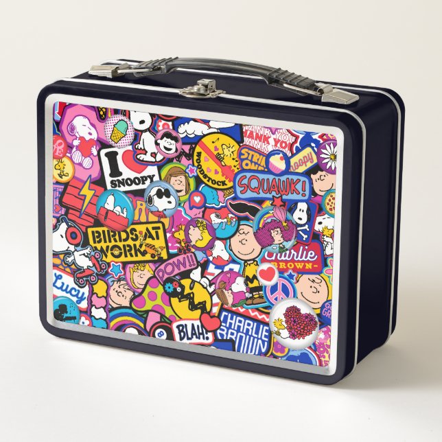 Erdnüsse | Mixtape Patch Pattern Metall Brotdose (Vorderseite)