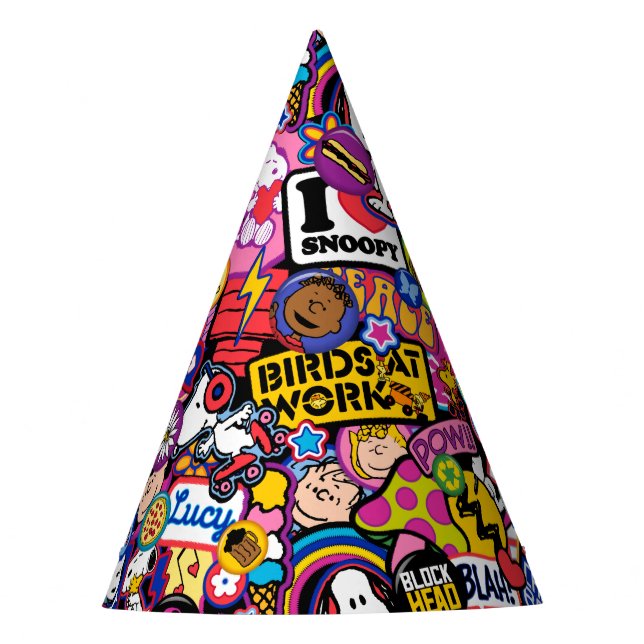 Erdnüsse | Mixtape Patch Pattern Partyhütchen (Vorderseite)