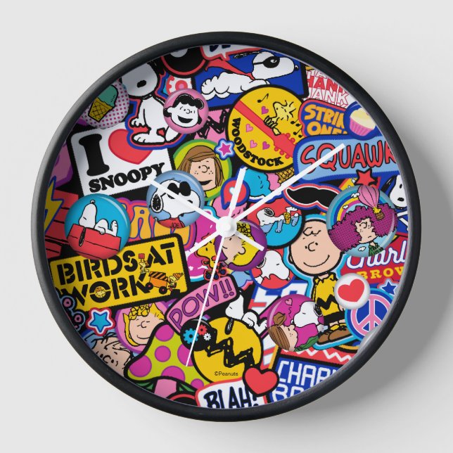 Erdnüsse | Mixtape Patch Pattern Uhr (Vorderseite)