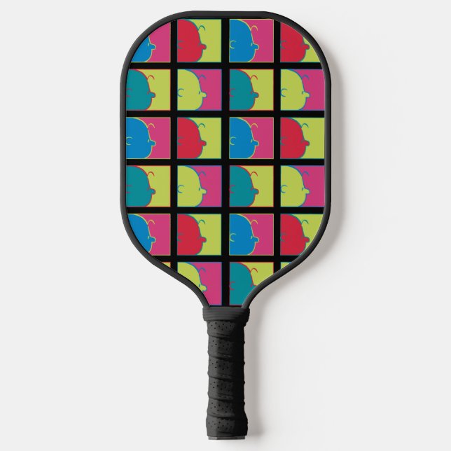 Erdnüsse | Moderner Pop Art Charlie Brown Pickleball Schläger (Vorderseite)