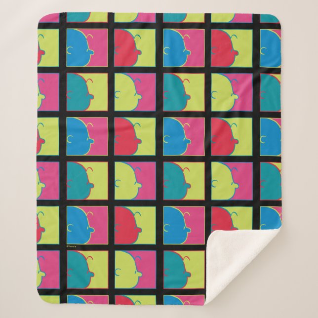Erdnüsse | Moderner Pop Art Charlie Brown Sherpadecke (Vorderseite)