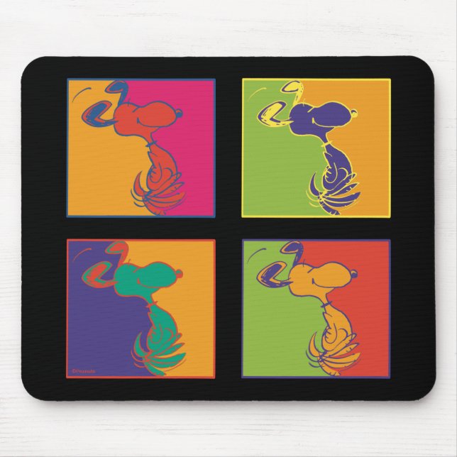 Erdnüsse | Moderner Pop Art Snoopy Mousepad (Vorne)