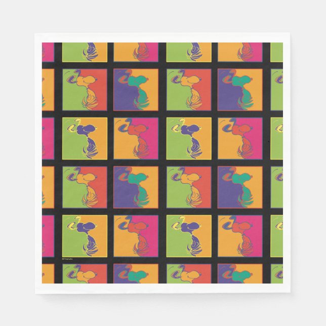 Erdnüsse | Moderner Pop Art Snoopy Serviette (Vorderseite)
