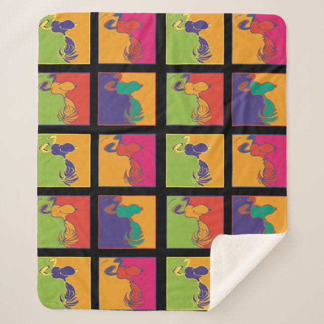 Erdnüsse | Moderner Pop Art Snoopy Sherpadecke (Vorderseite)