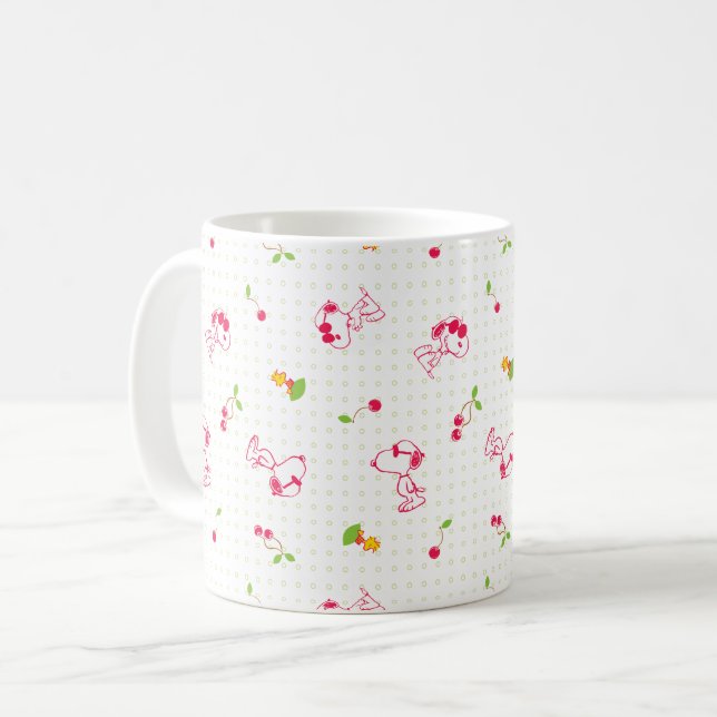 Erdnüsse | Muster für Snoopy und Holzfaser Kaffeetasse (Vorderseite Links)
