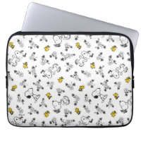 Erdnüsse | Muster für Snoopy & Woodstock B&W-Blume
