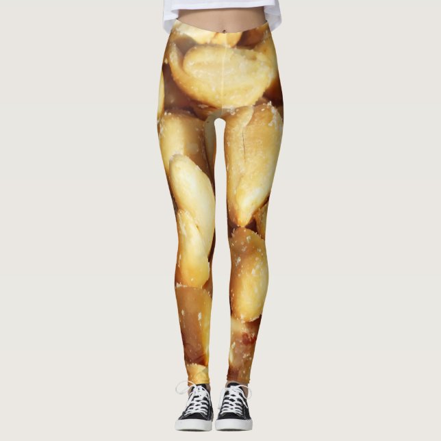 Erdnüsse Muster Leggings modern trendig (Vorderseite)