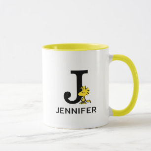 Erdnüsse   Name des Holzbestands und Monogramm J Tasse