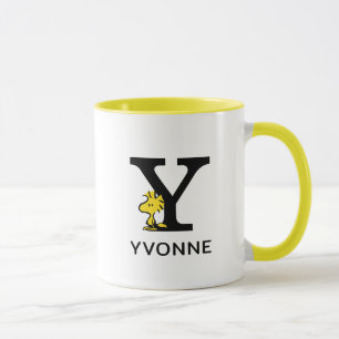 Erdnüsse Name des Holzbestands und Monogramm Y Tasse