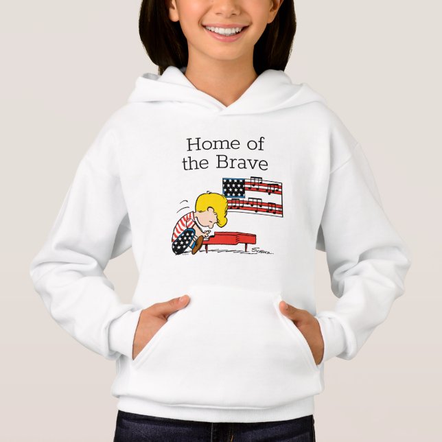 Erdnüsse | Patriotic Schroeder & Sein Piano Hoodie (Vorderseite)