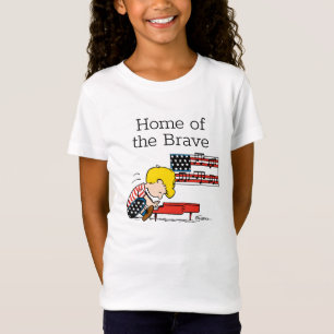 Erdnüsse   Patriotic Schroeder & Sein Piano T-Shirt