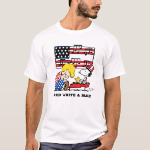 Erdnüsse Patriotic Schroeder, Woodstock & Snoopy T-Shirt
