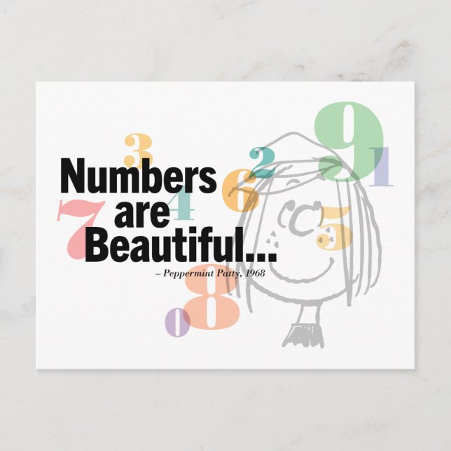 Erdnüsse | Peppermint Patty 1968 Postkarte (Vorderseite)