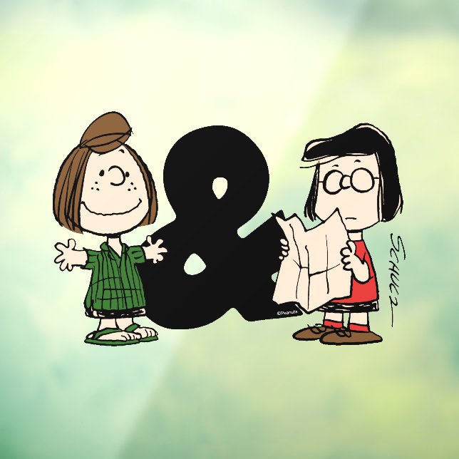 Erdnüsse | Peppermint Patty & Marcie Fensteraufkleber (Blatt 3)