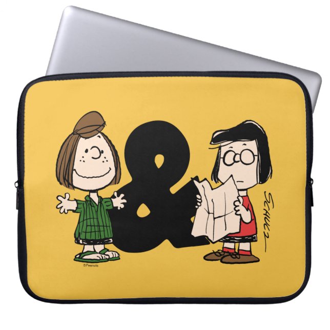Erdnüsse | Peppermint Patty & Marcie Laptopschutzhülle (Vorderseite)