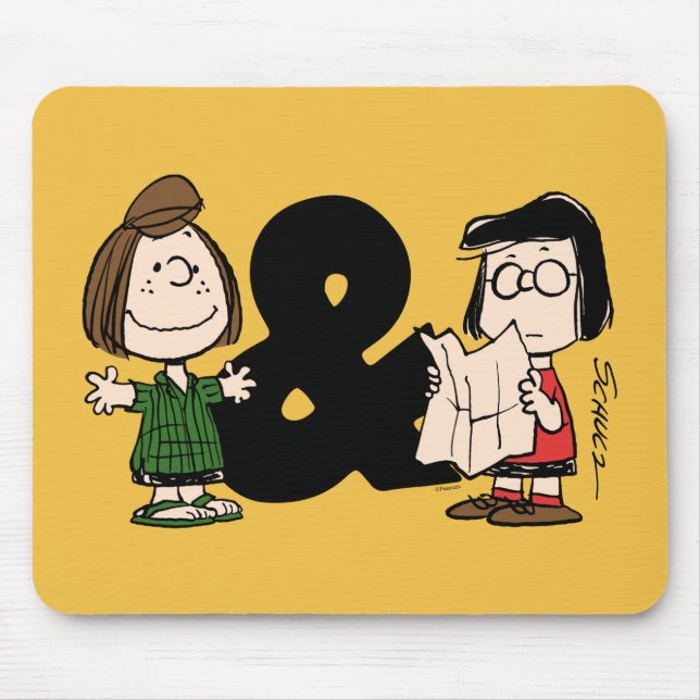 Erdnüsse | Peppermint Patty & Marcie Mousepad (Vorne)