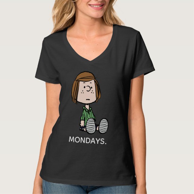 Erdnüsse | Peppermint Patty Sitzen T-Shirt (Vorderseite)