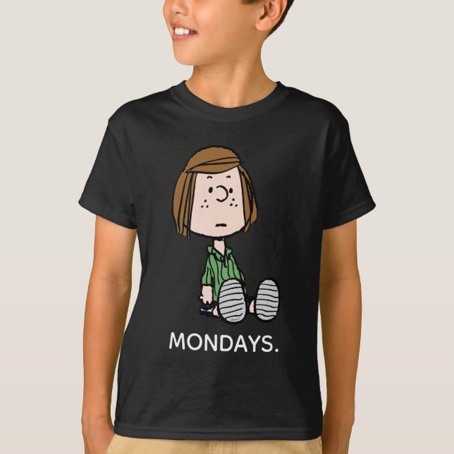 Erdnüsse | Peppermint Patty Sitzen T-Shirt (Vorderseite)