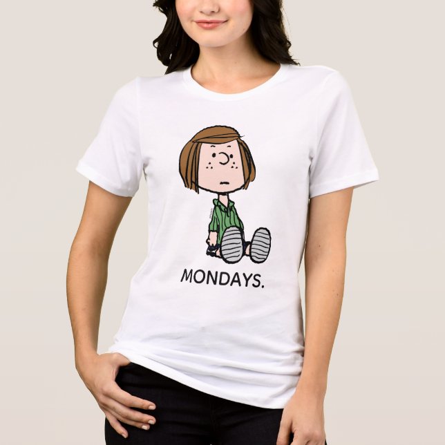 Erdnüsse | Peppermint Patty Sitzen Tri-Blend Shirt (Vorderseite)