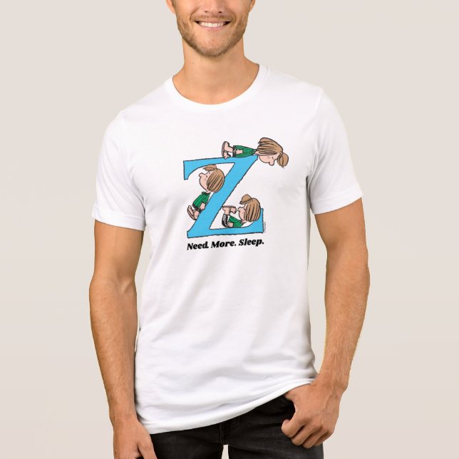 Erdnüsse | Peppermint Patty Sleepy Z Tri-Blend Shirt (Vorderseite)
