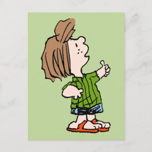 Erdnüsse   Peppermint Patty Thumbs Up Postkarte