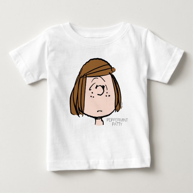 Erdnüsse | Peppermint Patty Verwirrtes Gesicht Baby T-shirt (Vorderseite)