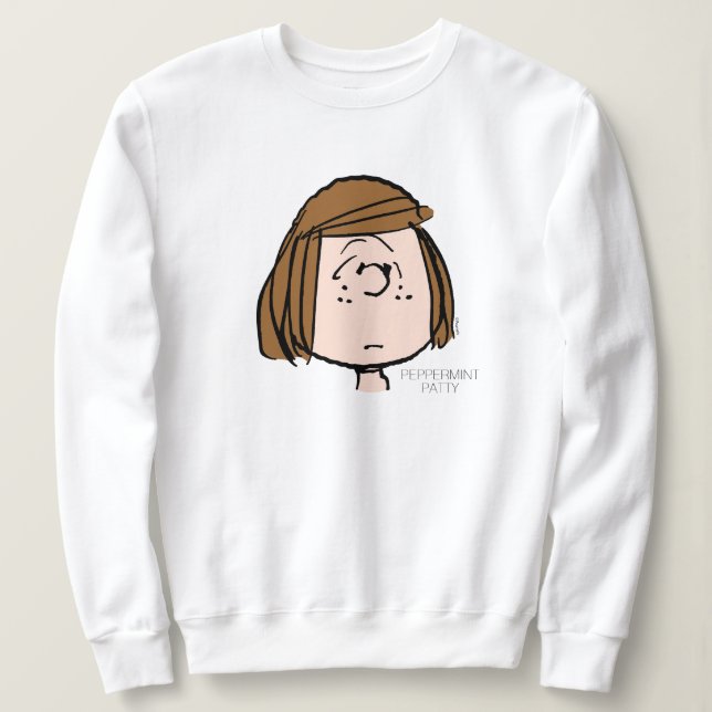 Erdnüsse | Peppermint Patty Verwirrtes Gesicht Sweatshirt (Design vorne)