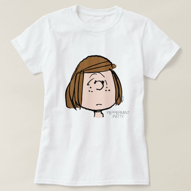 Erdnüsse | Peppermint Patty Verwirrtes Gesicht T-Shirt (Design vorne)
